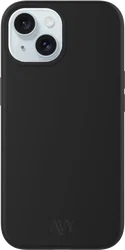 AVY Apple iPhone 15 Hoesje Liquid Silicone met MagSafe Zwart afbeelding