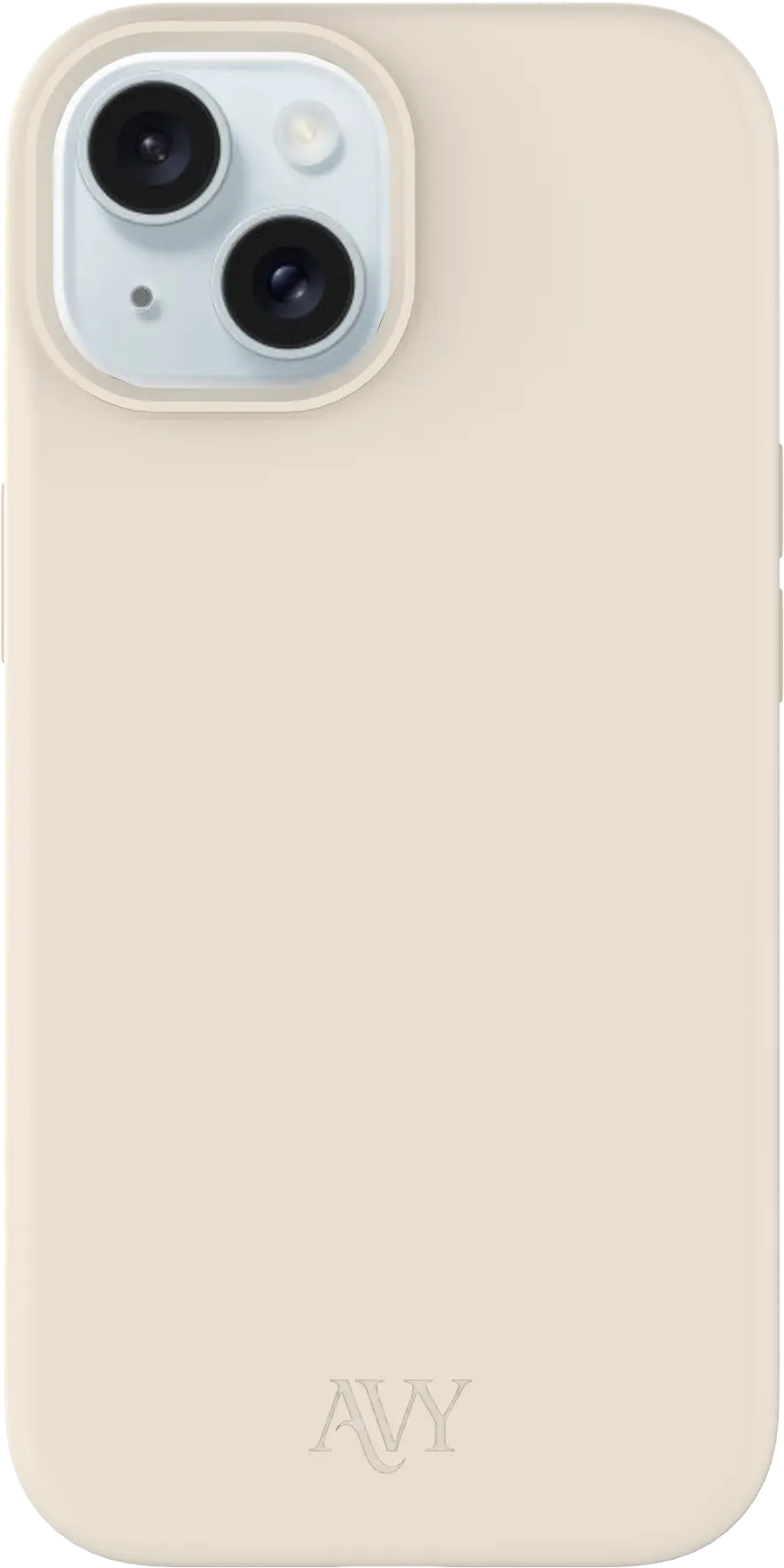 AVY Apple iPhone 15 Hoesje Liquid Silicone met MagSafe Beige afbeelding 1
