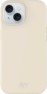 AVY Apple iPhone 15 Hoesje Liquid Silicone met MagSafe Beige