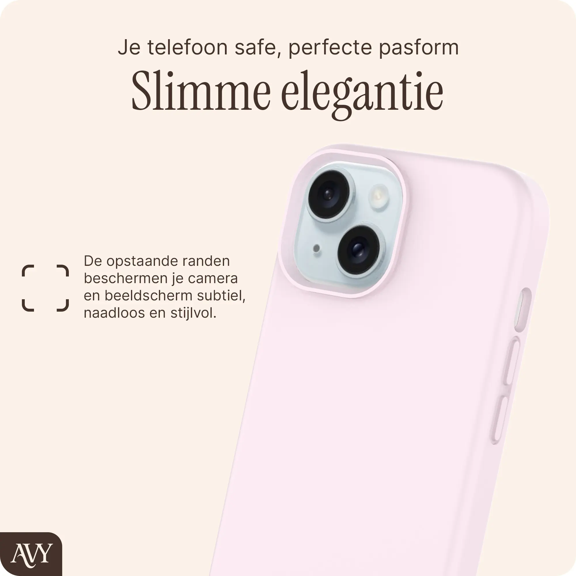 AVY Apple iPhone 15 Hoesje Liquid Silicone met MagSafe Roze afbeelding 9