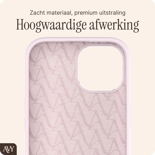 AVY Apple iPhone 15 Hoesje Liquid Silicone met MagSafe Roze afbeelding 10