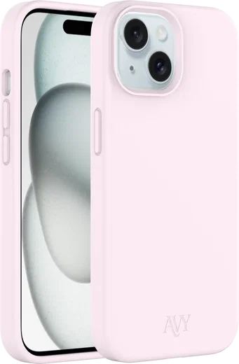 AVY Apple iPhone 15 Hoesje Liquid Silicone met MagSafe Roze afbeelding 11