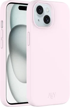 AVY Apple iPhone 15 Hoesje Liquid Silicone met MagSafe Roze