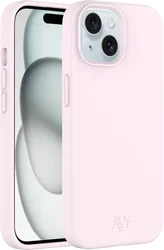 AVY Apple iPhone 15 Hoesje Liquid Silicone met MagSafe Roze afbeelding