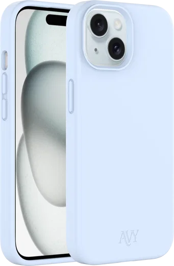 AVY Apple iPhone 15 Hoesje Liquid Silicone met MagSafe Blauw afbeelding 11