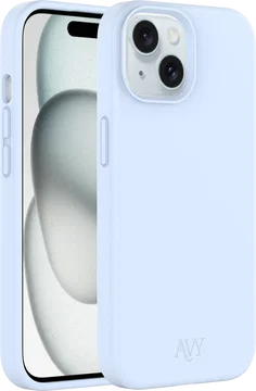 AVY Apple iPhone 15 Hoesje Liquid Silicone met MagSafe Blauw