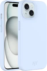 AVY Apple iPhone 15 Hoesje Liquid Silicone met MagSafe Blauw afbeelding