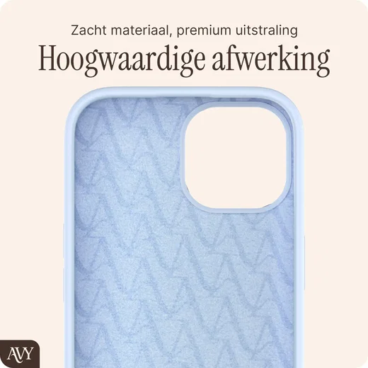 AVY Apple iPhone 15 Hoesje Liquid Silicone met MagSafe Blauw afbeelding 10