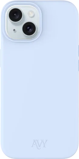 AVY Apple iPhone 15 Hoesje Liquid Silicone met MagSafe Blauw afbeelding 1