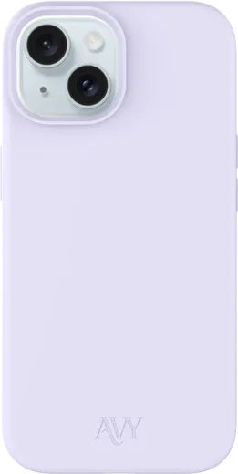 AVY Apple iPhone 15 Hoesje Liquid Silicone met MagSafe Paars afbeelding 1