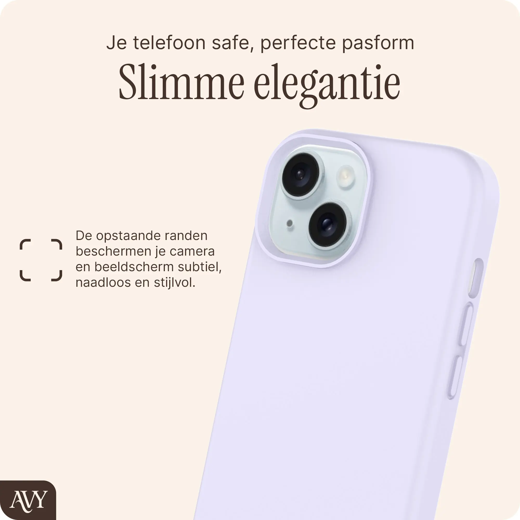 AVY Apple iPhone 15 Hoesje Liquid Silicone met MagSafe Paars afbeelding 9