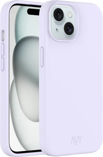AVY Apple iPhone 15 Hoesje Liquid Silicone met MagSafe Paars afbeelding 11