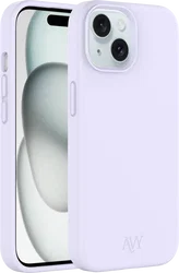 AVY Apple iPhone 15 Hoesje Liquid Silicone met MagSafe Paars afbeelding