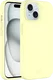 AVY Apple iPhone 15 Hoesje Liquid Silicone met MagSafe Butter Yellow afbeelding 11