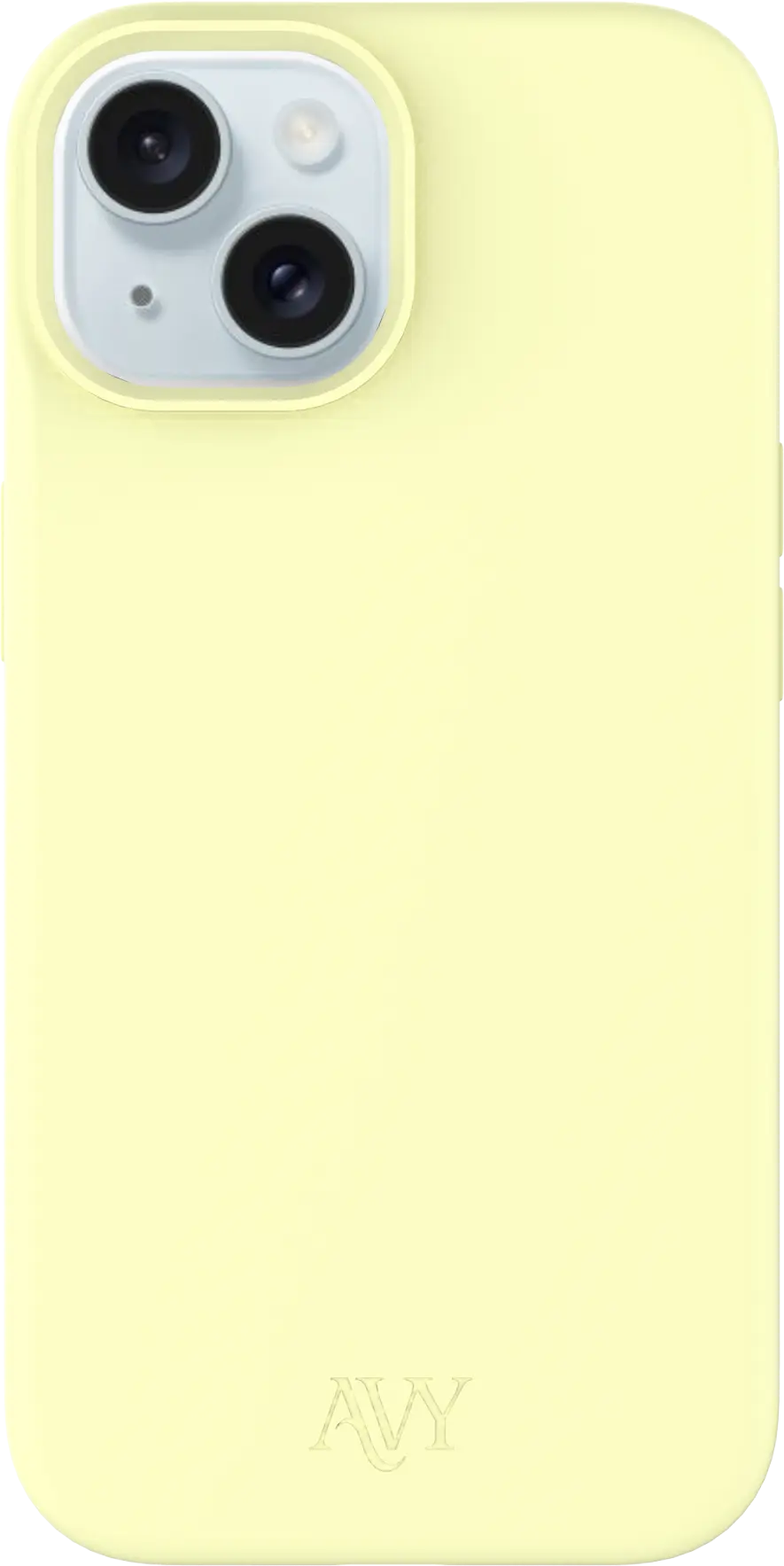 AVY Apple iPhone 15 Hoesje Liquid Silicone met MagSafe Butter Yellow afbeelding 1