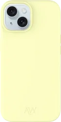 AVY Apple iPhone 15 Hoesje Liquid Silicone met MagSafe Butter Yellow afbeelding