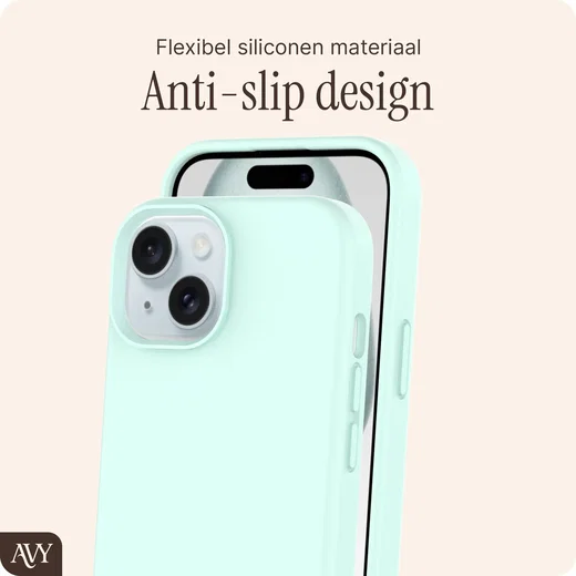 AVY Apple iPhone 15 Hoesje Liquid Silicone met MagSafe Matcha afbeelding 7