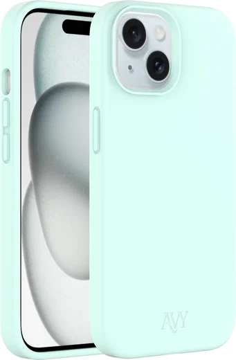 AVY Apple iPhone 15 Hoesje Liquid Silicone met MagSafe Matcha afbeelding 11