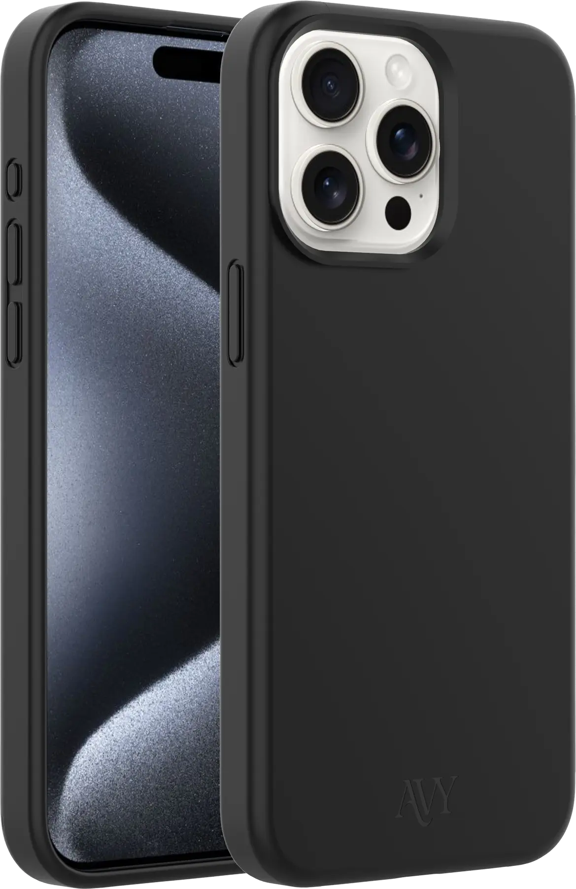 AVY Apple iPhone 15 Pro Hoesje Liquid Silicone met MagSafe Zwart afbeelding 11