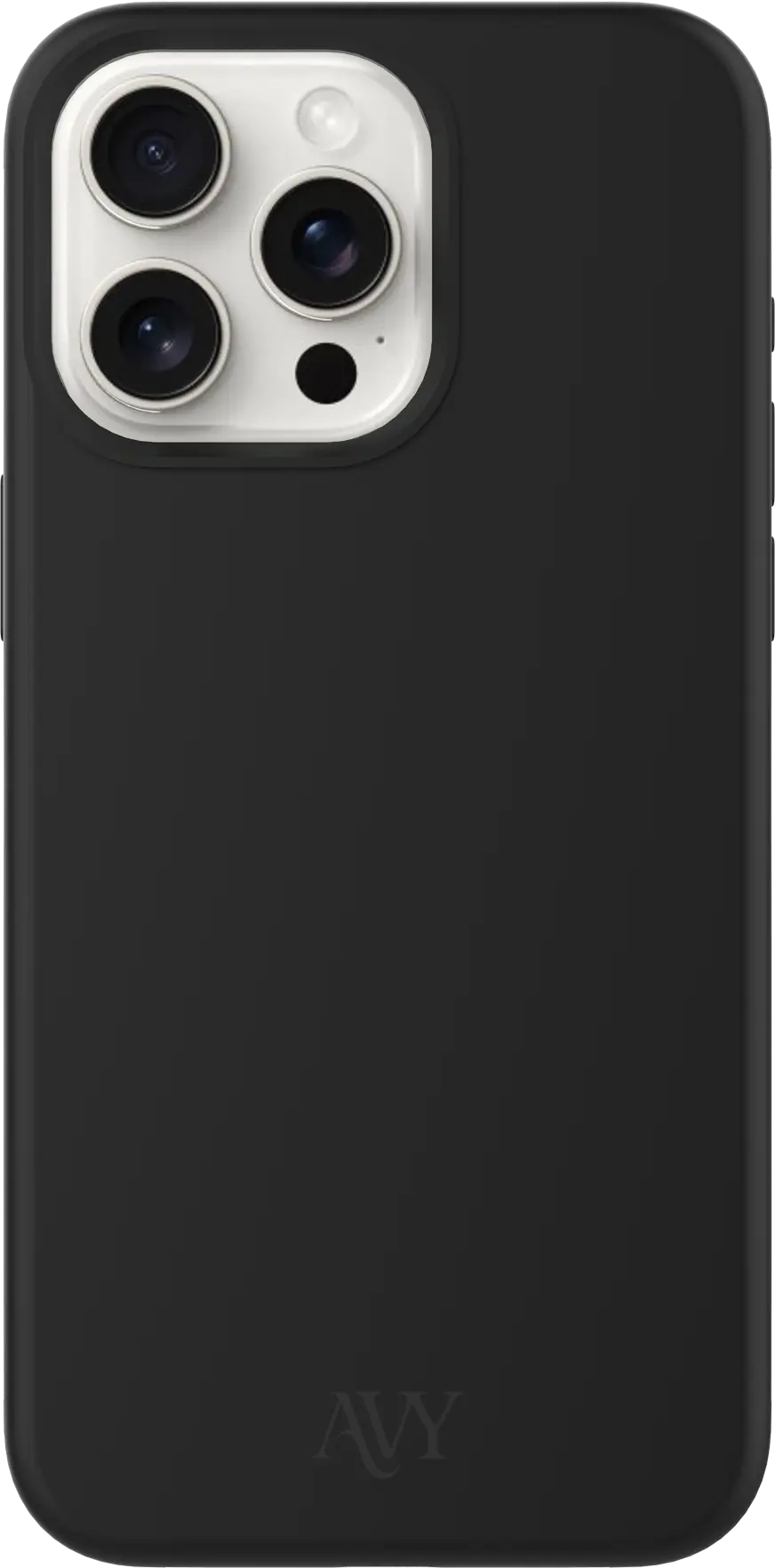 AVY Apple iPhone 15 Pro Hoesje Liquid Silicone met MagSafe Zwart afbeelding 1