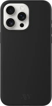 AVY Apple iPhone 15 Pro Hoesje Liquid Silicone met MagSafe Zwart
