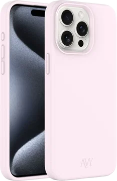 AVY Apple iPhone 15 Pro Hoesje Liquid Silicone met MagSafe Roze