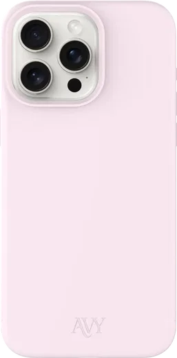 AVY Apple iPhone 15 Pro Hoesje Liquid Silicone met MagSafe Roze afbeelding 1