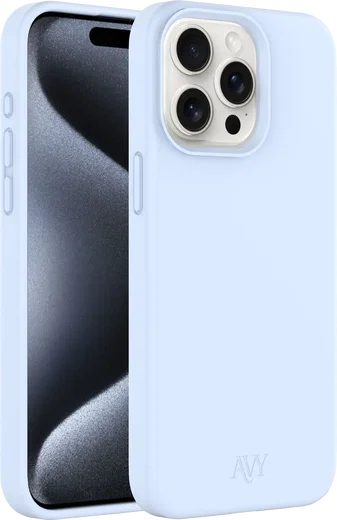 AVY Apple iPhone 15 Pro Hoesje Liquid Silicone met MagSafe Blauw afbeelding 11