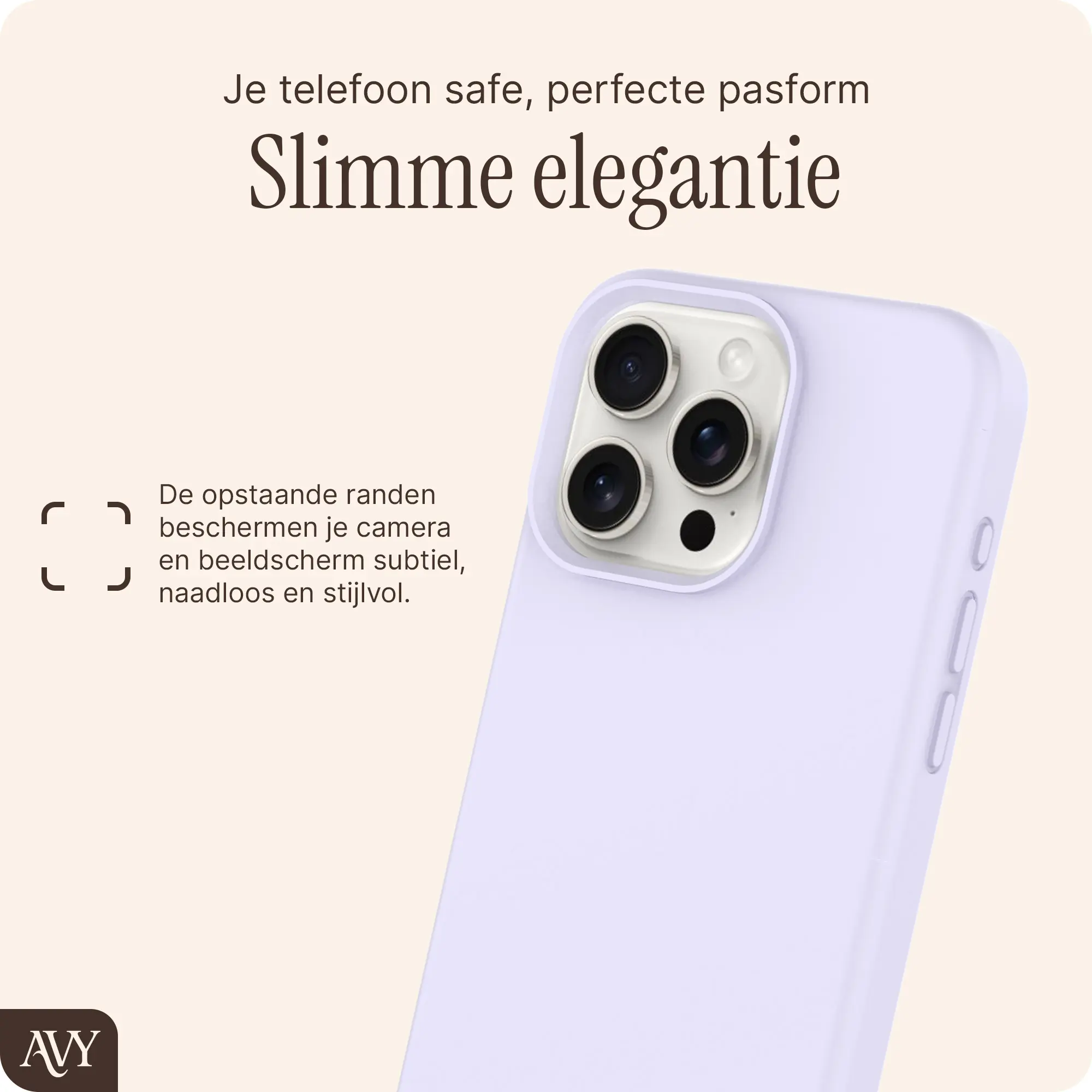 AVY Apple iPhone 15 Pro Hoesje Liquid Silicone met MagSafe Paars afbeelding 9