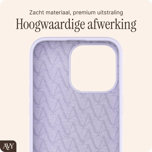 AVY Apple iPhone 15 Pro Hoesje Liquid Silicone met MagSafe Paars afbeelding 10