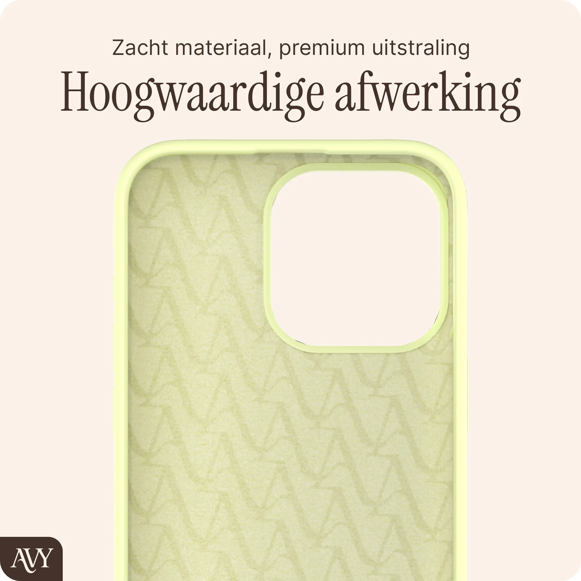 AVY Apple iPhone 15 Pro Hoesje Liquid Silicone met MagSafe Butter Yellow afbeelding 10