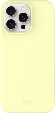 AVY Apple iPhone 15 Pro Hoesje Liquid Silicone met MagSafe Butter Yellow