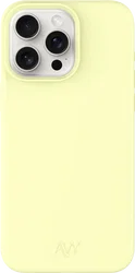 AVY Apple iPhone 15 Pro Hoesje Liquid Silicone met MagSafe Butter Yellow afbeelding