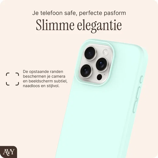 AVY Apple iPhone 15 Pro Hoesje Liquid Silicone met MagSafe Matcha afbeelding 9