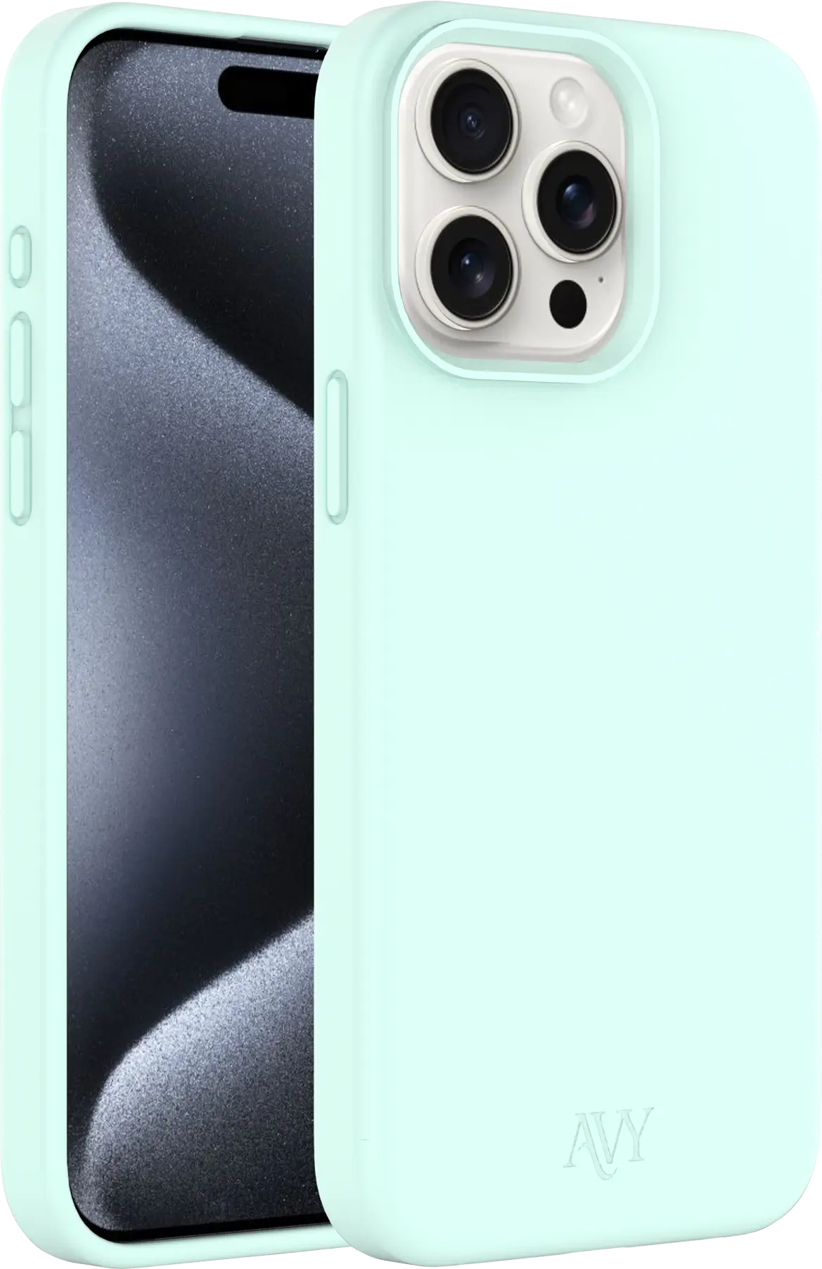 AVY Apple iPhone 15 Pro Hoesje Liquid Silicone met MagSafe Matcha afbeelding 11