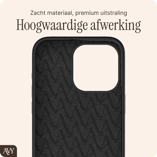 AVY Apple iPhone 15 Pro Max Hoesje Liquid Silicone met MagSafe Zwart afbeelding 10