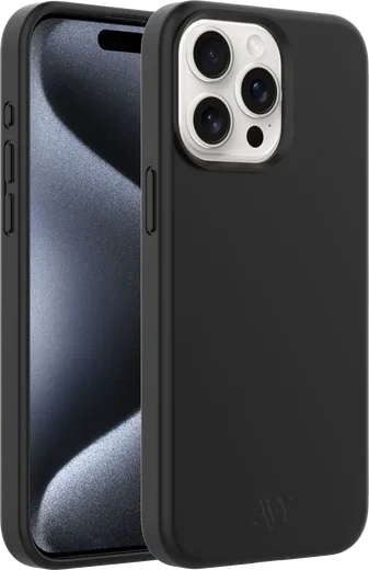 AVY Apple iPhone 15 Pro Max Hoesje Liquid Silicone met MagSafe Zwart afbeelding 11