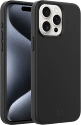 AVY Apple iPhone 15 Pro Max Hoesje Liquid Silicone met MagSafe Zwart afbeelding