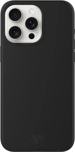 AVY Apple iPhone 15 Pro Max Hoesje Liquid Silicone met MagSafe Zwart afbeelding 1