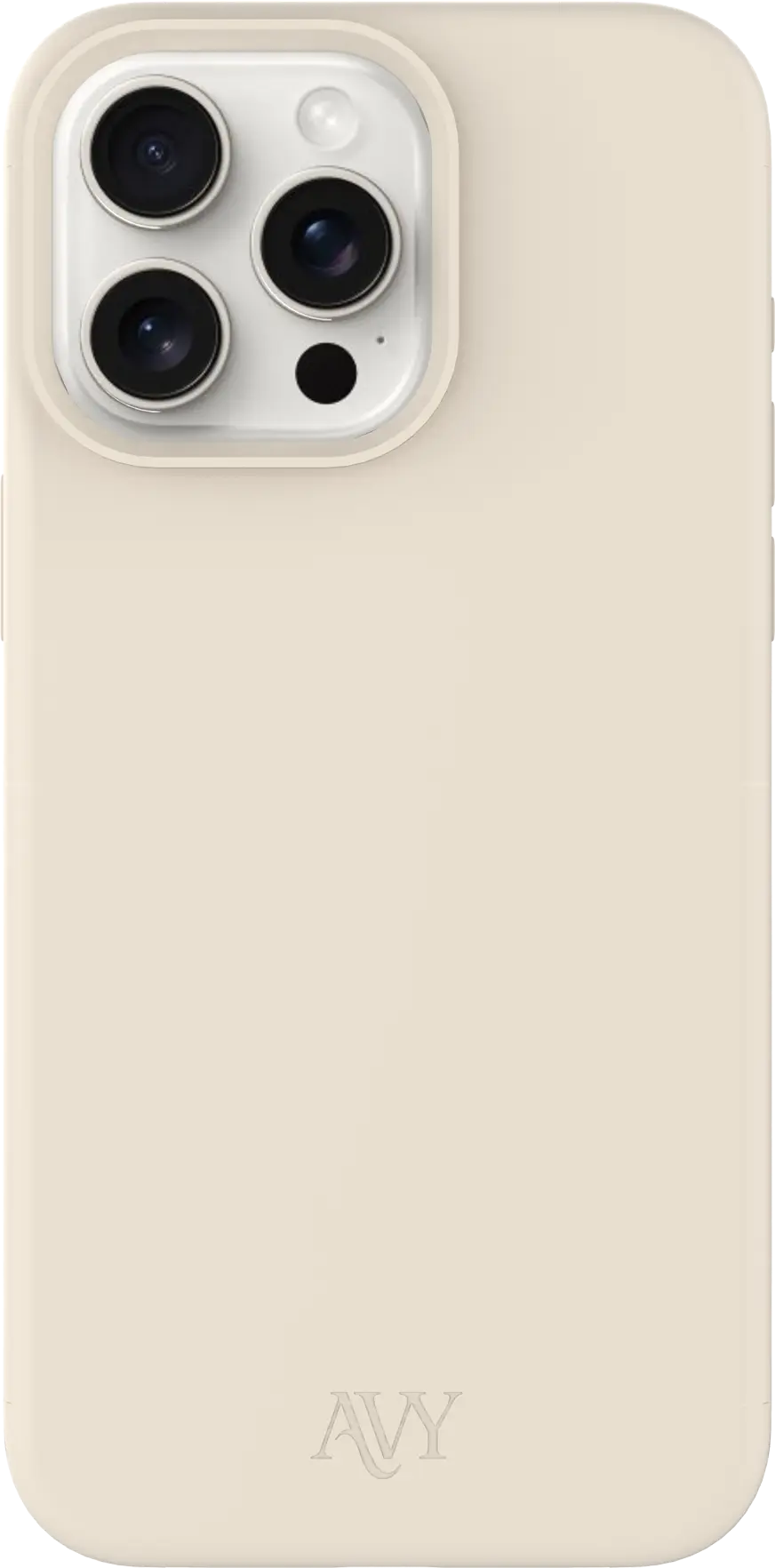AVY Apple iPhone 15 Pro Max Hoesje Liquid Silicone met MagSafe Biege afbeelding 1