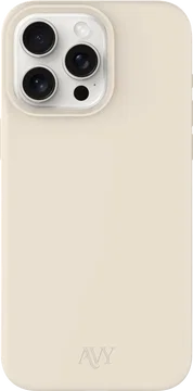AVY Apple iPhone 15 Pro Max Hoesje Liquid Silicone met MagSafe Biege