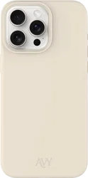 AVY Apple iPhone 15 Pro Max Hoesje Liquid Silicone met MagSafe Biege afbeelding