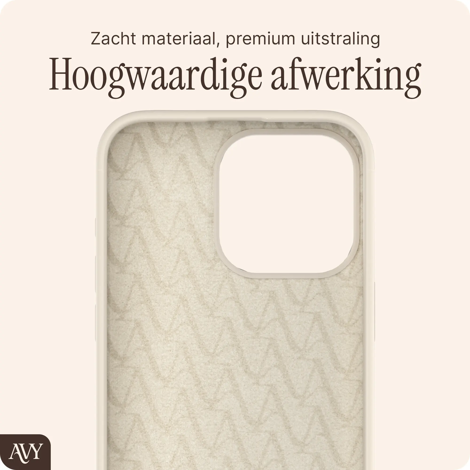 AVY Apple iPhone 15 Pro Max Hoesje Liquid Silicone met MagSafe Biege afbeelding 10