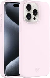 AVY Apple iPhone 15 Pro Max Hoesje Liquid Silicone met MagSafe Roze afbeelding