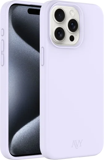 AVY Apple iPhone 15 Pro Max Hoesje Liquid Silicone met MagSafe Paars afbeelding 11