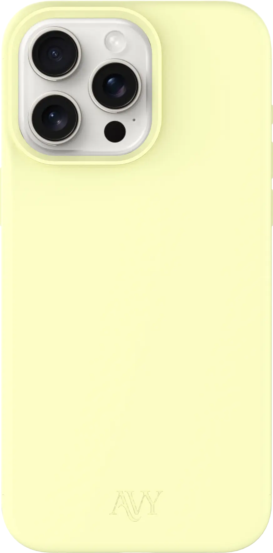 AVY Apple iPhone 15 Pro Max Hoesje Liquid Silicone met MagSafe Butter Yellow afbeelding 1