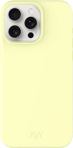AVY Apple iPhone 15 Pro Max Hoesje Liquid Silicone met MagSafe Butter Yellow afbeelding 1