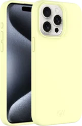 AVY Apple iPhone 15 Pro Max Hoesje Liquid Silicone met MagSafe Butter Yellow afbeelding
