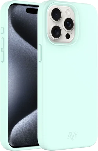 AVY Apple iPhone 15 Pro Max Hoesje Liquid Silicone met MagSafe Matcha afbeelding 11