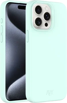 AVY Apple iPhone 15 Pro Max Hoesje Liquid Silicone met MagSafe Matcha